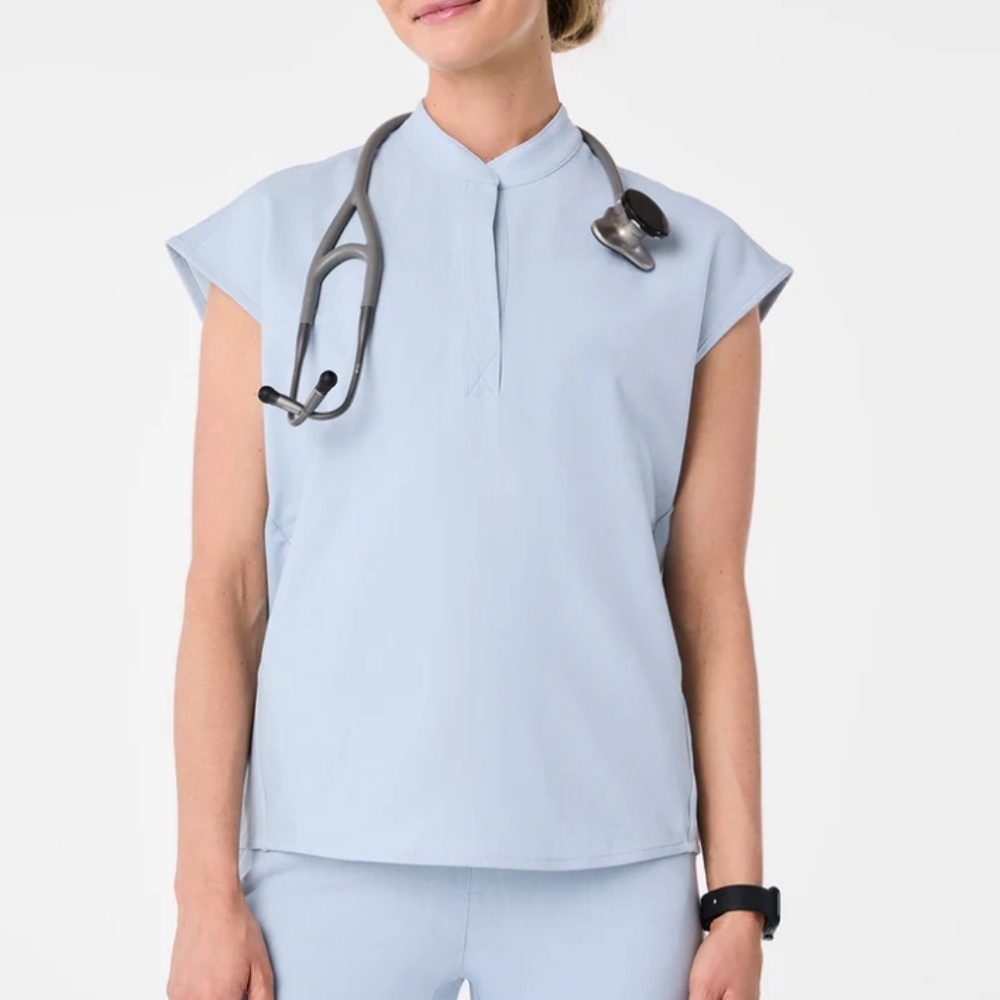 Figs Rafaela Chambray Scrub Top 3XL